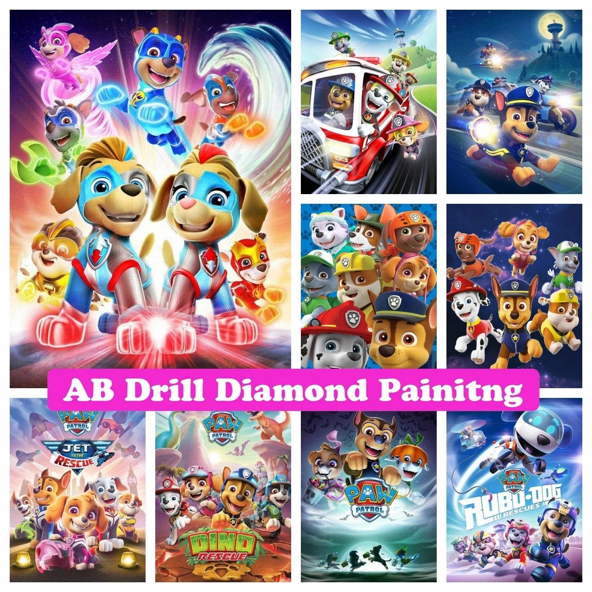 Disney Cartoon Dog 5D DIY AB Drill Diamond Painting Embroidery Cross Stitch - $5.94+