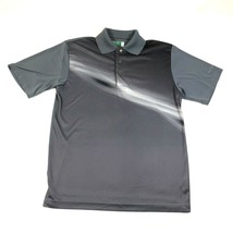 Ben Hogan Performance Polo Shirt Mens S Gray Black Striped Short Sleeve Golf - £11.19 GBP