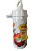 Vintage The Pumper Airpot By King 70’s Colors Coffee &amp; Cold Drink Vacuum Thermos - £29.79 GBP
