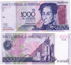Venezuela Banknote 1.000 bolivares 10-9-1998 UNC Pick # 79 currency, pap... - $3.55