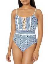 La Blanca Women Strappy OnePiece Swimsuit Blue Mediterranean Breeze, 18 Plus - £33.26 GBP