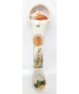 Porcelain Spoon Decorative FOX Theme Hand Made Painted So Cute! - £11.84 GBP
