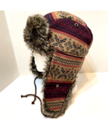 Big Buddha Unisex Winter Hat Faux Fur Lines Ear Flaps Tie Strap Southwes... - £14.48 GBP