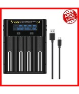 Universal 18650 Smart Battery Charger with LCD Display &amp; Fast USB-C Char... - $650.77 MXN