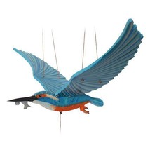 Kingfisher Bird Flying Mobile Wood Art Collectible Colombia Fair Trade New - £45.20 GBP