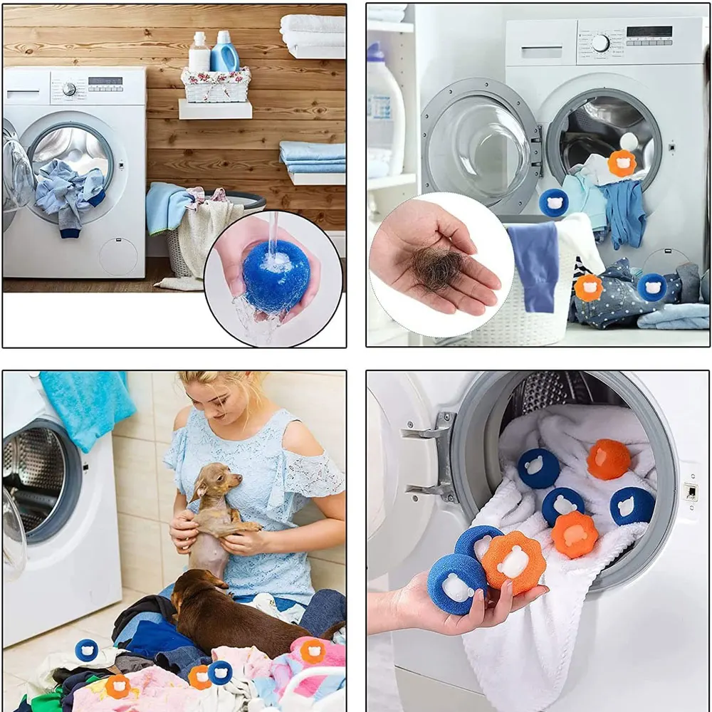 Play A Laundry Ball Kit Reusable Clothes Hair Cleaning Tool Pet Hair Remover Was - £23.32 GBP