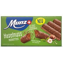 Munz chocolate bars -HAZELNUT- Made in Switzerland 100g FREE SHIPPING - $231.96 MXN