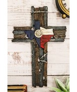 Rustic Western Star Texas Flag With Barbed Wires Faux Distressed Wood Wa... - $42.47 CAD