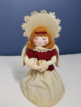 Vintage Praying Angel w/ wings Christmas Tree Topper Lace Silvestri - £11.80 GBP