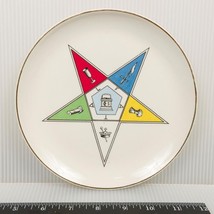 Sanders MFG Co Eastern Star Masonic 7&quot; Plate Warranted 23K Gold Tenn USA VTG - £45.42 GBP