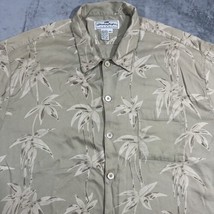 Honolua Surf Co Button Up Hawaiian Shirt Mens Size XL Beige 100% Silk Pa... - $37.65