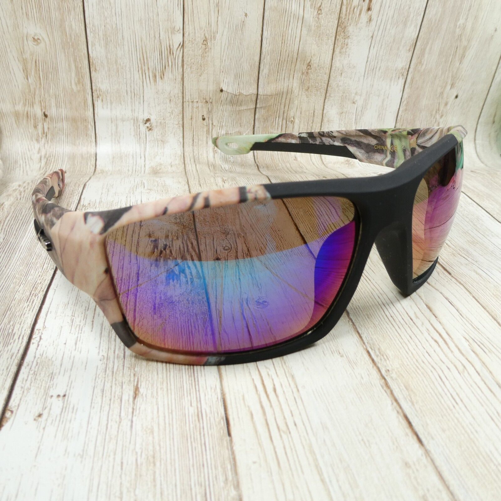 XLoop Matte Black Camo Wrap Sunglasses - 8X2645-Camo 64-18-125 - $10.87