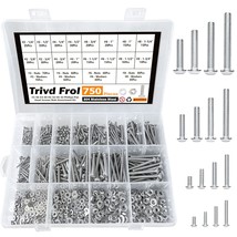 750Pcs #2-56#4-40#6-32#8-32 Phillips Pan Head Screws Bolt, #2-56#4-40#6-32#8-32 - £29.59 GBP