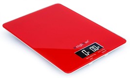 Tempered Glass Digital Mailing And Food Kitchen Scale From Weighmax,, Red. - £26.79 GBP