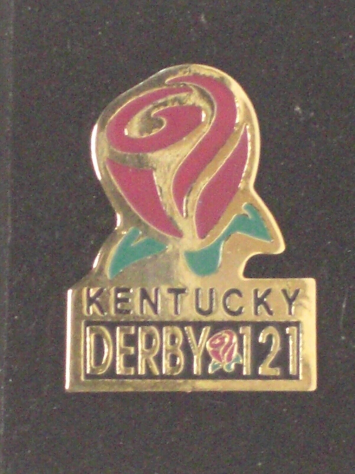 1995 - 121st Kentucky Derby Red Rose Lapel Pin - MINT - $12.00