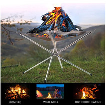 Rootless Portable Outdoor Firepit- Collapsible Steel Mesh Fireplace - $24.25+
