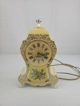 Vintage Westclox Rosefleur Electric Alarm Clock Roman Numeral Dial Model 22802 - £28.11 GBP