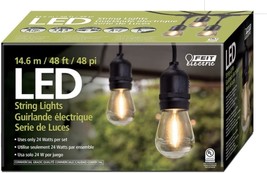 Feit Electric String Lights 48ft 24 Bulbs + 2 Spares Shatter Resistant 1... - £39.95 GBP
