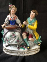 Antique german porcelain figurine. &quot;Musicians &quot; Marked Bottom - £85.40 GBP