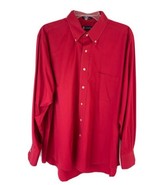 Chaps Shirt Mens XL Button Up Red Classic Fit Twill Casual Dress Shirt - £8.70 GBP