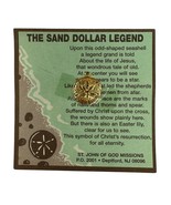 Sand Dollar Legend Prayer Card  Goldtone  Charm St John of God Missions NJ - $130.76 MXN