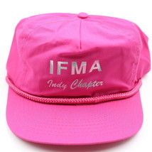 VTG 80s 90s Neon Pink IFMA Indy Chapter Adjustable Surfer Beach Hat - £5.40 GBP