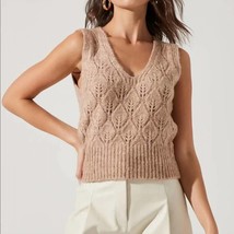 Astr knit vest in Taupe - size S - £45.47 GBP