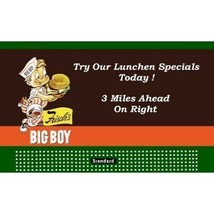 Lionel Style Billboard Glossy Insert Frisch&#39;s Big Boy &amp; American Flyer - £5.56 GBP
