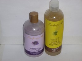 Shea moisture purple rice water strength &amp; color care shampoo 13.5oz &amp; Body Wash - £20.23 GBP