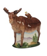 Certified International Mountain Summit 3-D Moose Cookie Jar Multicolor - £40.30 GBP