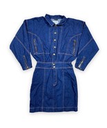 Union Bay Denim Jumper Womens Sz 9 Blue Jean Buttons Pockets Long Sleeve... - £39.10 GBP