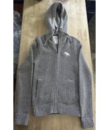 NEW - Abercrombie &amp; Fitch Hoodie - Mens Small Gray Full Zip Hoodie - Moo... - £45.74 GBP