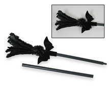 Forum Novelties Black Feather Witch Broom - £52.84 GBP