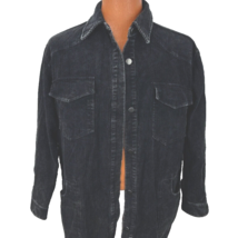 Dokotoo Large Corduroy Long Sleeve Black Oversize Jacket  Distressed Poc... - $37.49