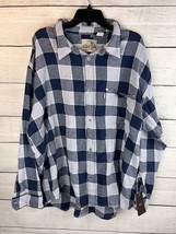 Levi’s Silvertab Flannel Shirt Oversized Long Sleeve Button  Size XL Blue NWT - £20.92 GBP