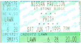 Phish Concert Ticket Stub June 17 1995 Bristow Virginia - £34.82 GBP