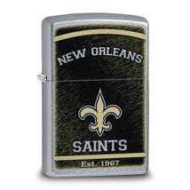 NFL Zippo New Orleans Saints Street Chrome Lighter GL6576 - £35.88 GBP