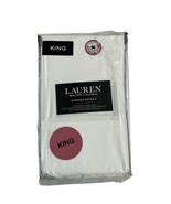 Ralph Lauren Pillowcases King White 2 PC Cotton Dunham Sateen Classic Clean - $528.39 MXN