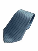 Gran Hotel Bahia Del Duque 100% Silk Blue Stripe Logo Men’s Tie Necktie - £12.87 GBP