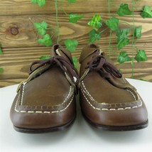 Patios Women Oxford Shoes  Brown Leather Lace Up Size 7.5 Narrow (AA, N) - $16.78