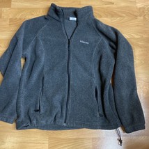 Columbia Jacket Mens Size XLarge Long Sleeve Fleece Logo Soft Warm Full Zip Gray - £14.12 GBP