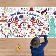 4Th of July Giant Coloring Poster/Tablecloth-4Th of July Crafts for Kids - 30 X  - £15.80 GBP