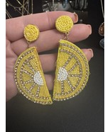 Yellow Stud, Dangle, Lemon Earrings - €5,26 EUR