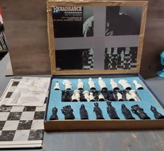 Vintage 1959 ES Lowe Renaissance Chessmen Complete Set Strategy Game No 831 - £35.89 GBP