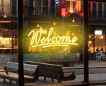 Welcome Neon Sign LED Neon Light for Business Light up Business Sign for... - $58.35