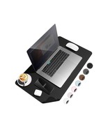 Soft Leather Desk Pad, Rubber Base Large Mouse Pad, PU Desk 23.6&quot; x 13.8... - £15.56 GBP