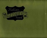 Mazzarino&#39;s Italian Food Menu Van Nuys California 1960&#39;s - £27.77 GBP