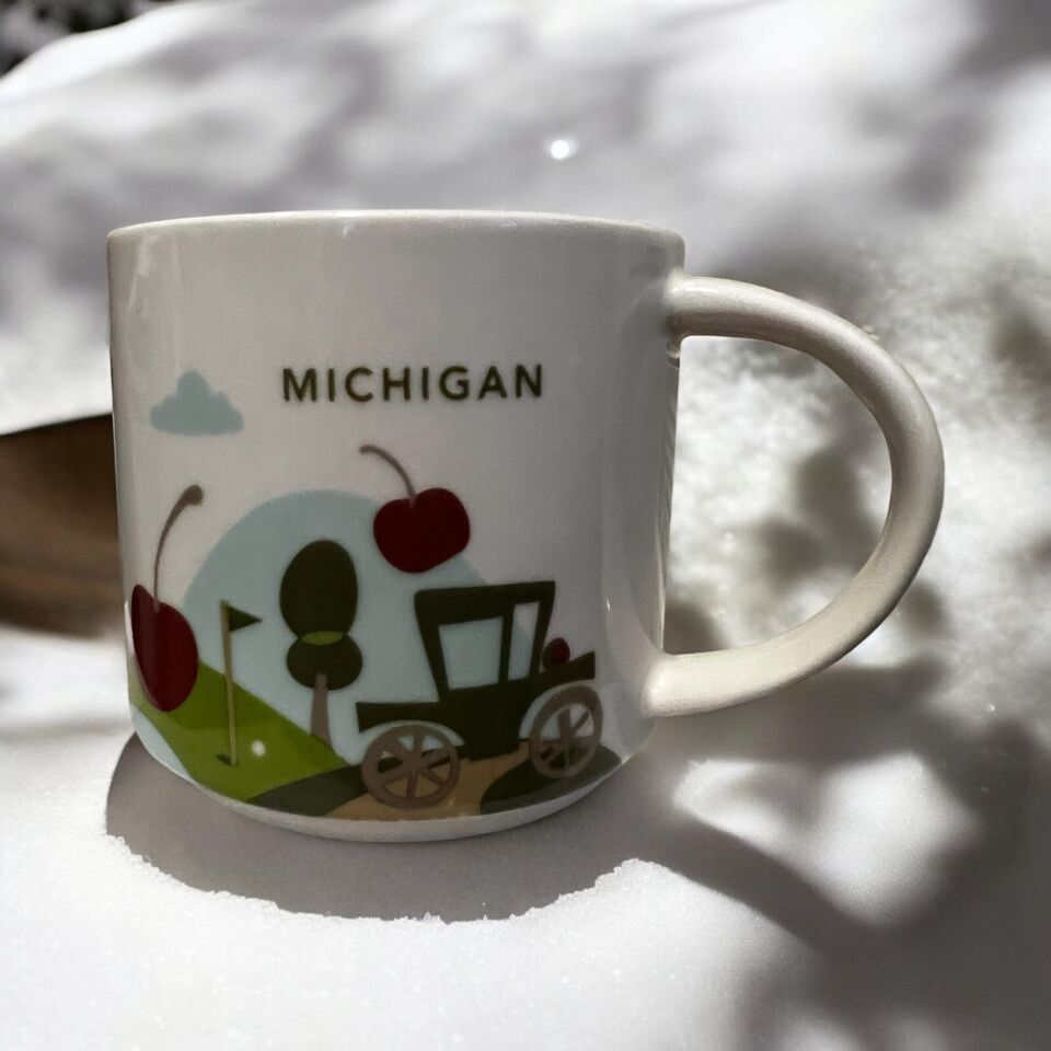 2015 Starbucks Michigan&quot; You Are Here Collection” 14oz Coffee Mug Cup EUC - $19.99