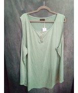 Moshu Womans Olive Green Sleeveless Top Sz 4XL 9001ARE - £22.94 GBP