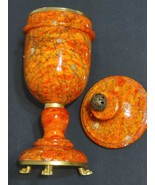 Italian orange hued Alabaster/Urn.C.1950-1975 - $1,710.61 MXN